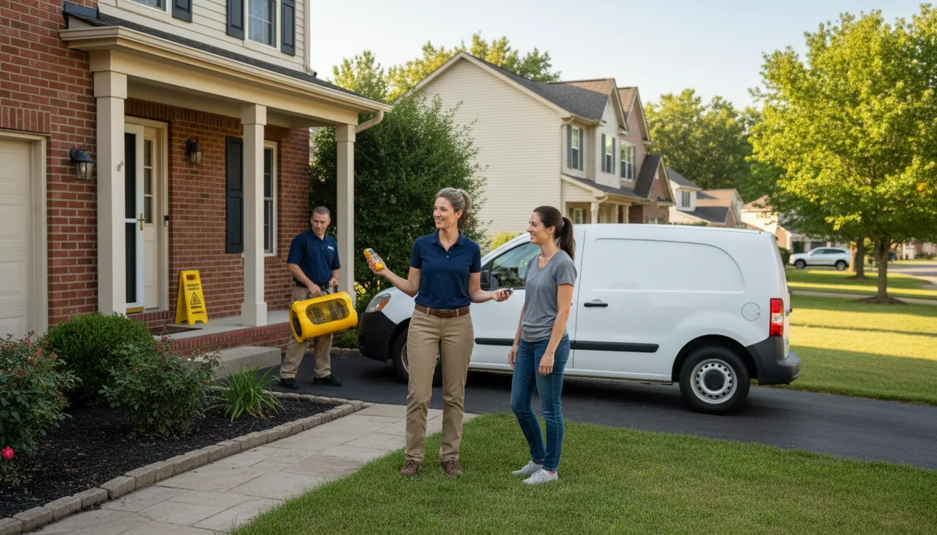 Residential water damage restoration in Easton, MA